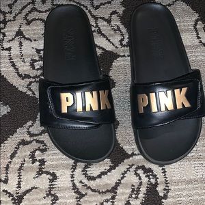 Vs pink Crossover Strap Comfort Slides